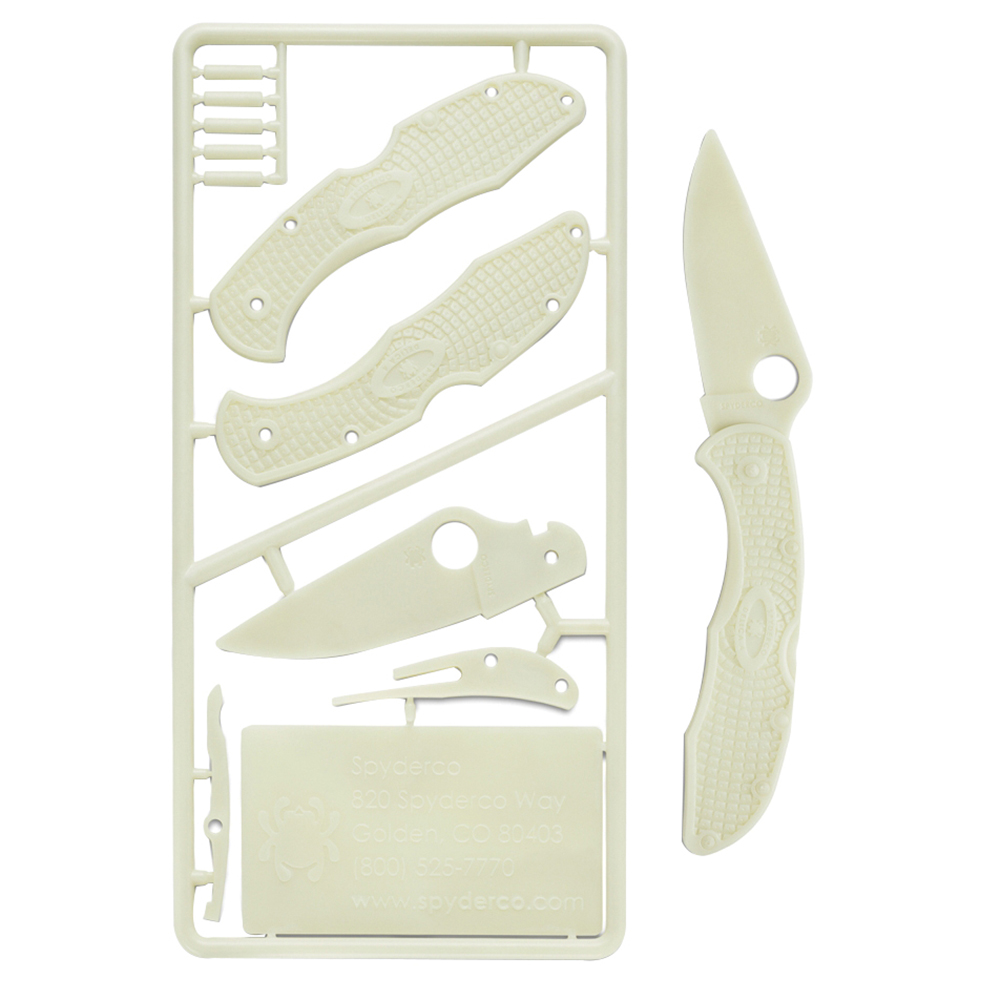 Spyderco C11 Delica 4 Folding Knife Kit Drop Point Gray - for Precision Cutting - PLKIT1 - Spyderco