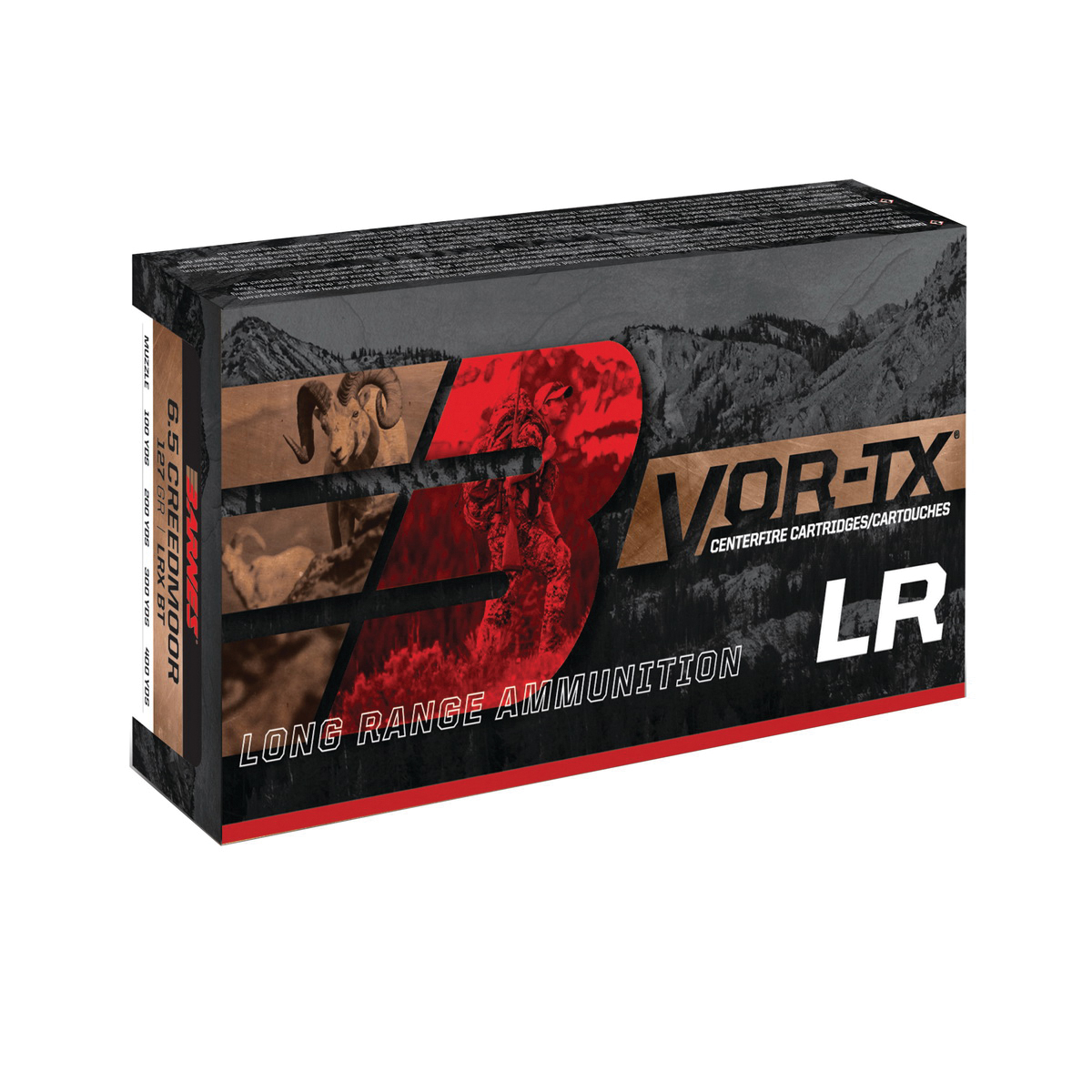 Barnes Bullets VOR-TX LR .300 PRC 208 gr LRXBT 20rds Rifle Ammo for Long-Range Precision - 32175 - Barnes