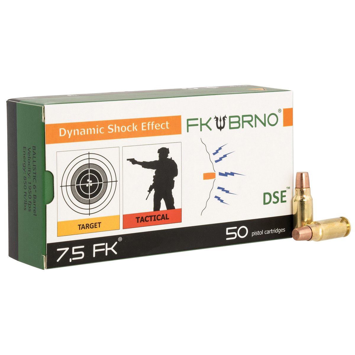FK Brno F9 7.5 FK 101 gr SFN 50rds Handgun Ammo for Exceptional Accuracy and Reliability - FKAMHVF950 - Fk Brno
