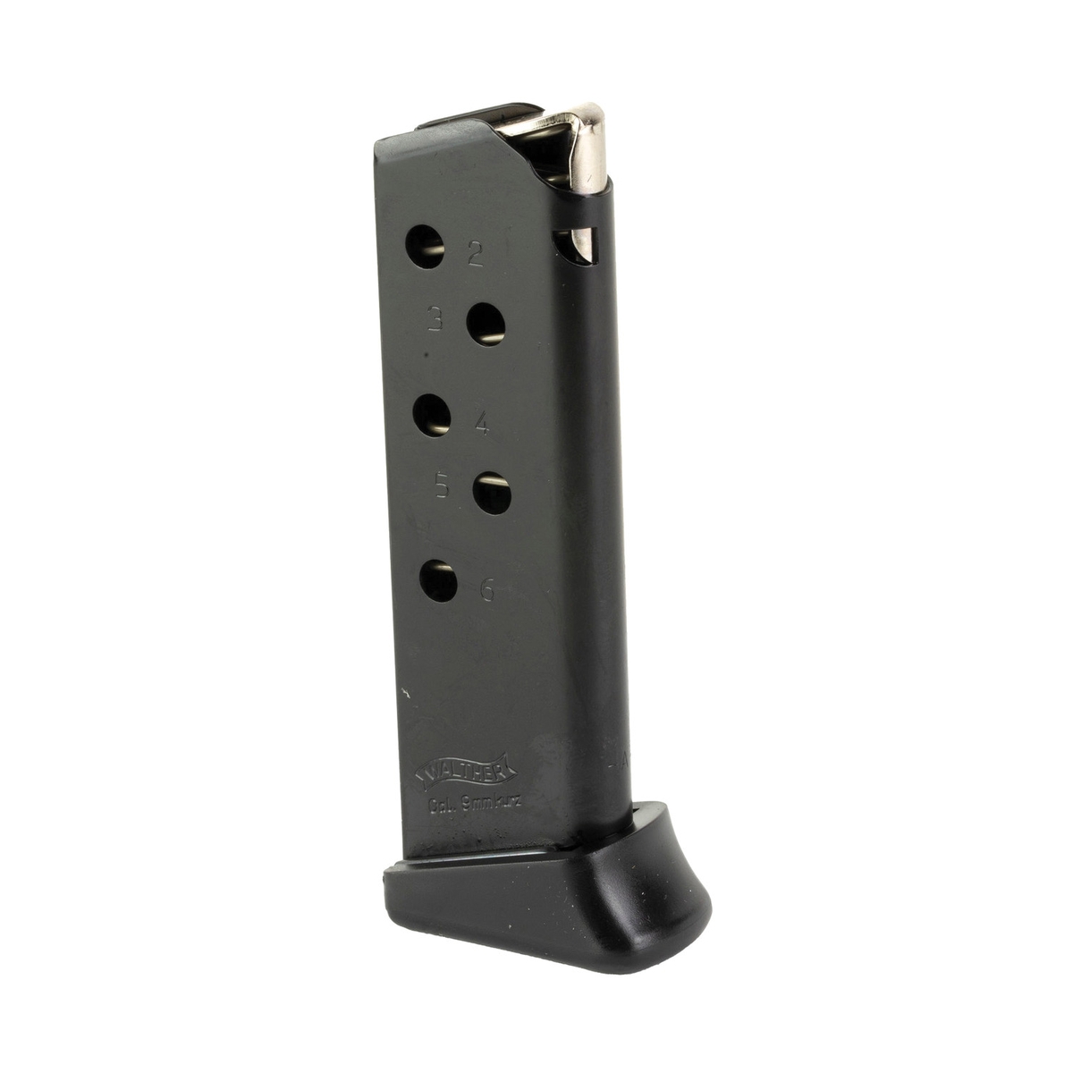 Walther Arms 6rds .380 ACP Magazine, Black - 2246026 - Walther