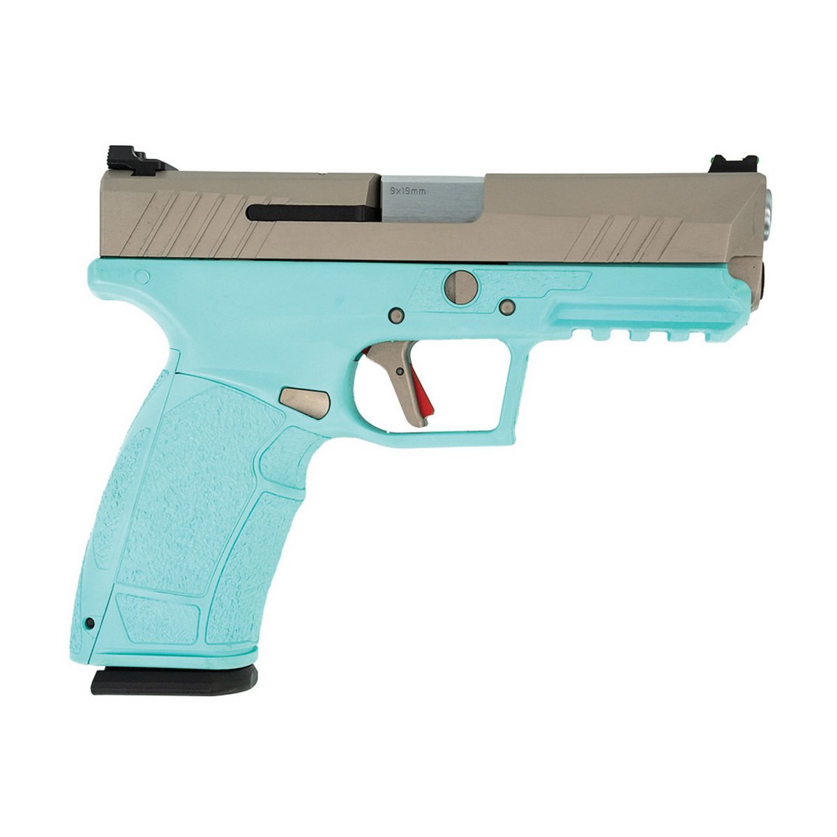 Tisas USA PX-9 Carry 9mm 4.10" High-Capacity Pistol 20rds, Robin's Egg Blue/Nickel - 15000134 - Tisas