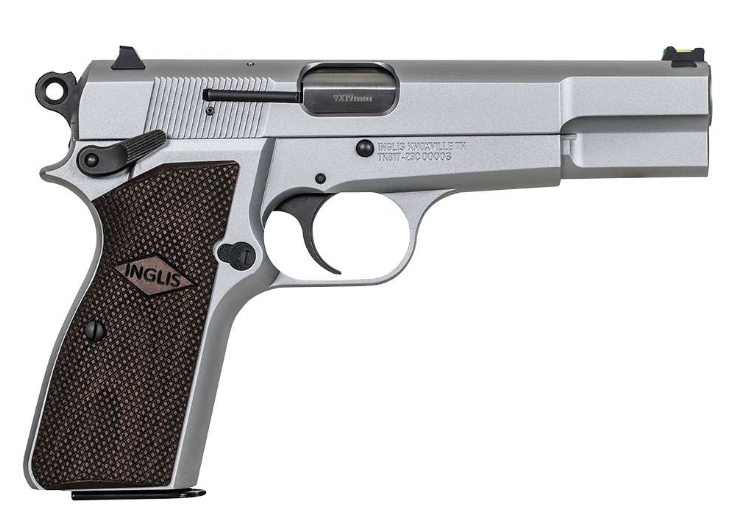 Inglis Pistol P35 9mm 4.70" Pistol 15rds, Nickel - 12000001 - Inglis Mfg