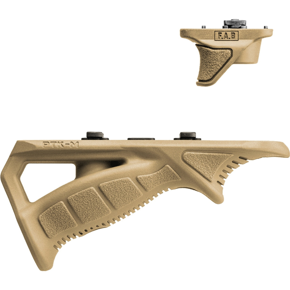 FAB Defense PTK-M M-LOK Compatible Ergonomic Pointing Grip Combo Pack, Flat Dark Earth - Superior Pointing Grip for Improved Handling - FXPTKMCT - Fab Defense