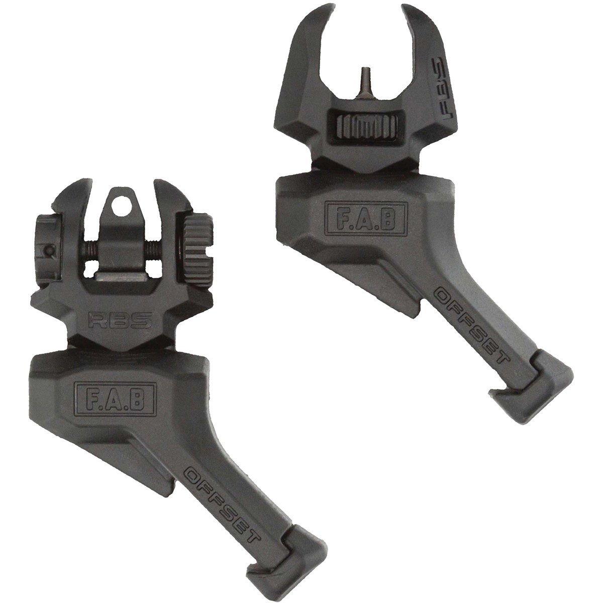 FAB Defense Flip-Up Sight Set - Front/Rear for Quick Target Acquisition - FX-FRBSOSB - Fab Defense