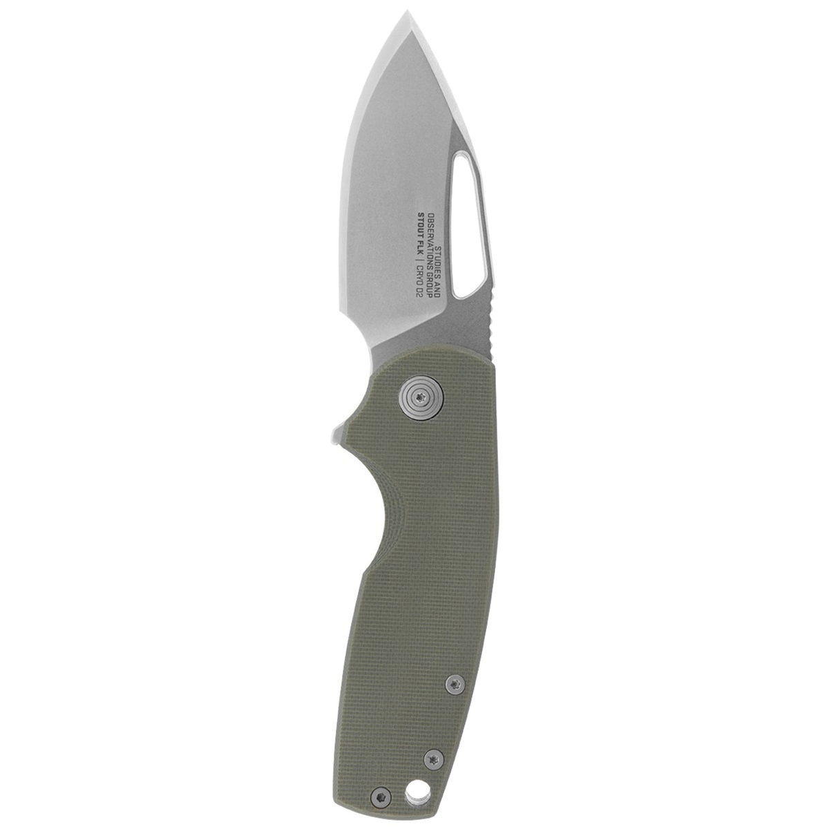 SOG Knives Stout FLK Folding Knife Clip Point OD Green/Silver - for Rugged Use - SOG-14-03-01-57 - Sog Knives