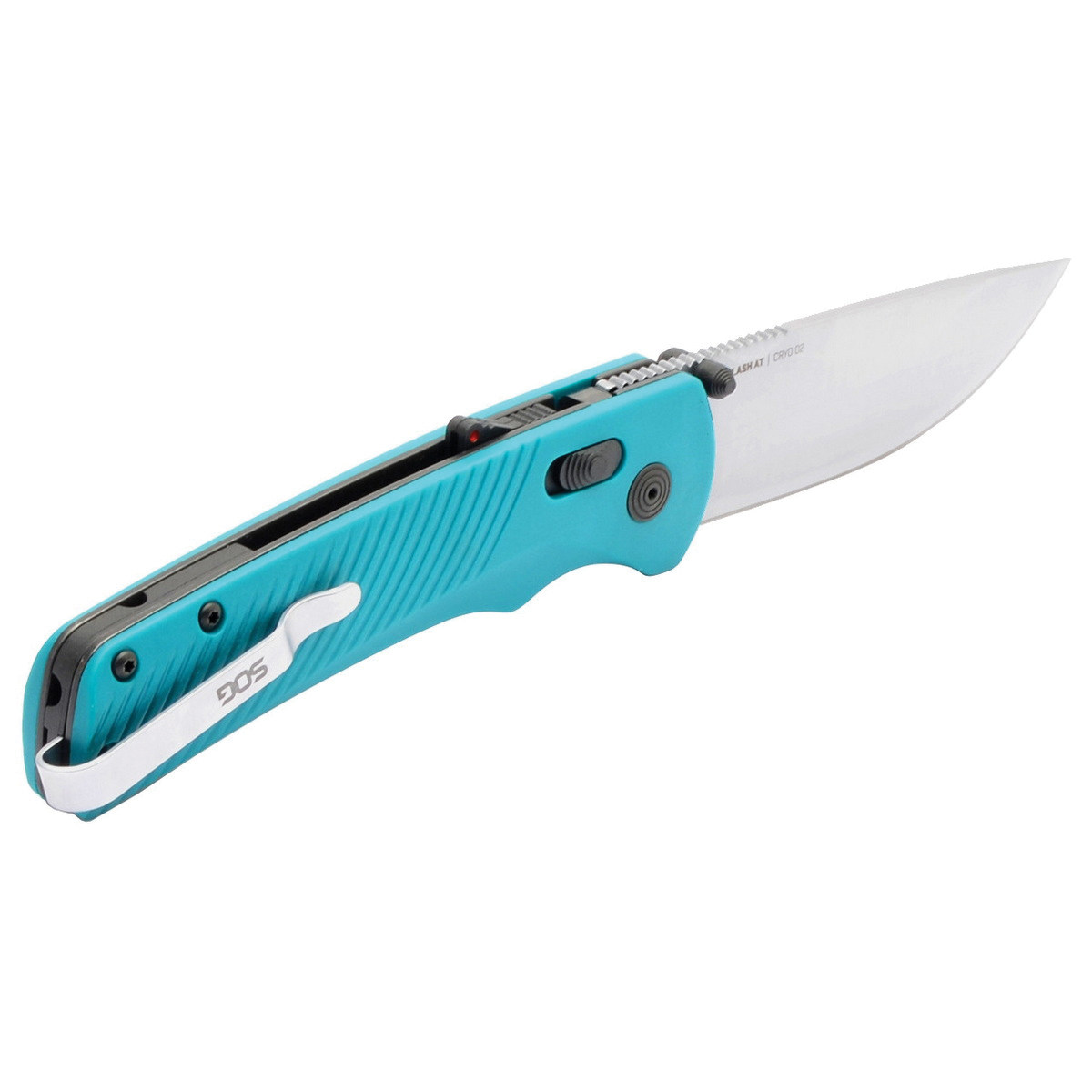 SOG Knives Flash AT Folding Knife Straight Back Petrol Green - Durable, Lightweight and Reliable Handle - SOG-11-18-13-41 - Sog Knives