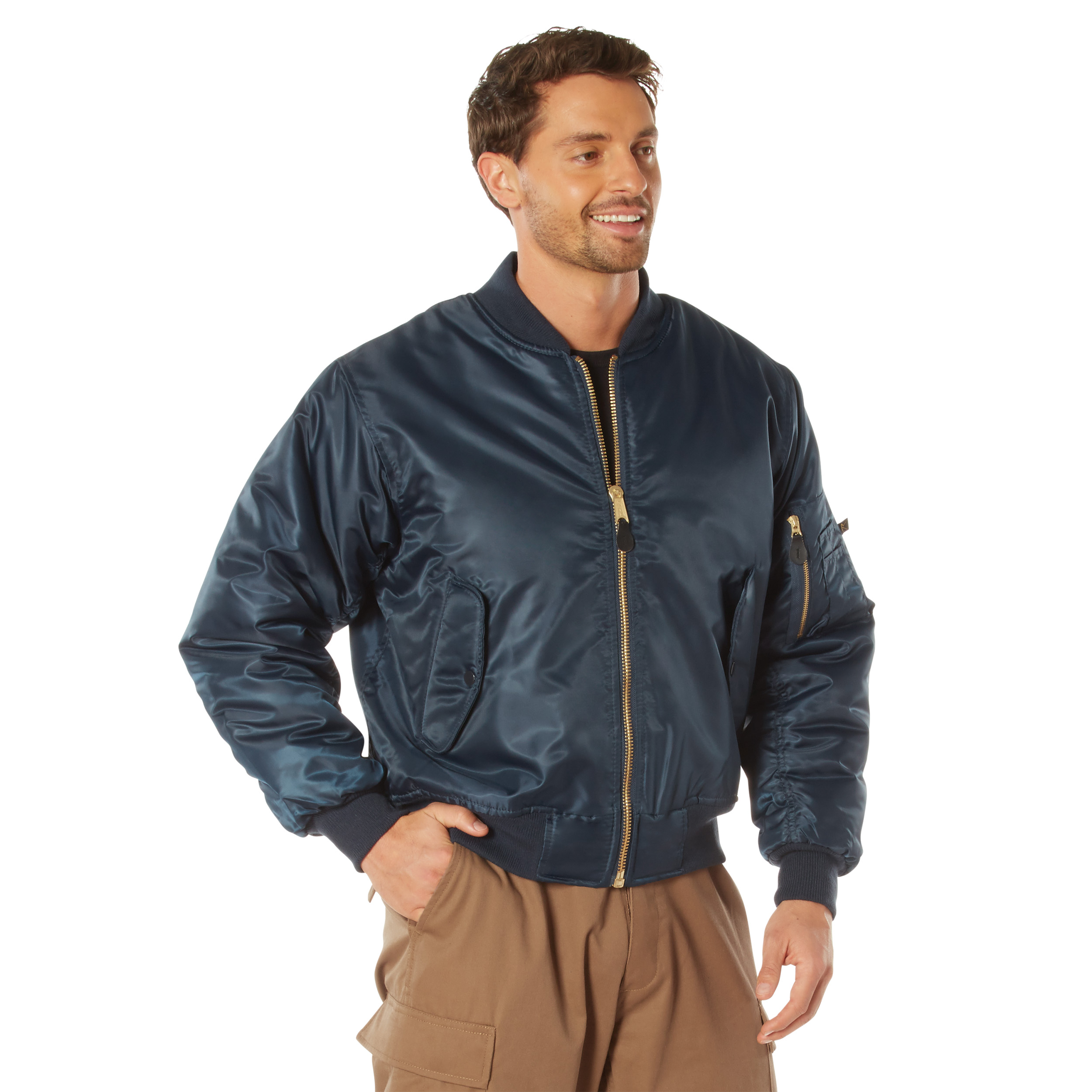 Rothco Rothco Ma-1 Flight Jacket - Navy Blue, 2X-Large