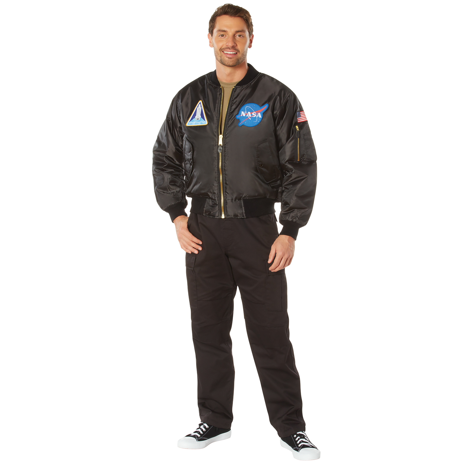 Rothco Rothco Nasa Ma-1 Flight Jacket - Black, Small