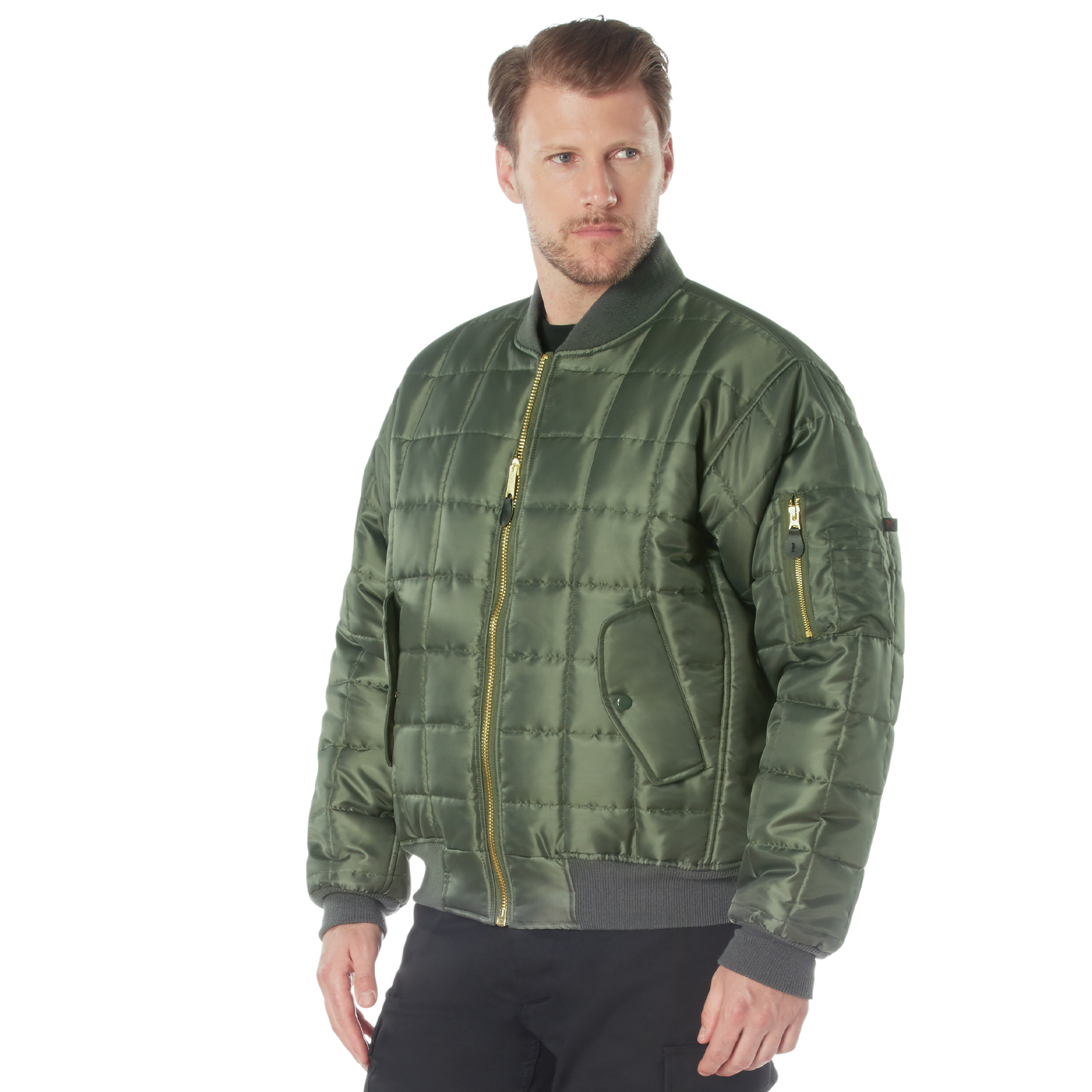 Rothco Rothco Quilted Ma-1 Flight Jacket - Sage Green, Large