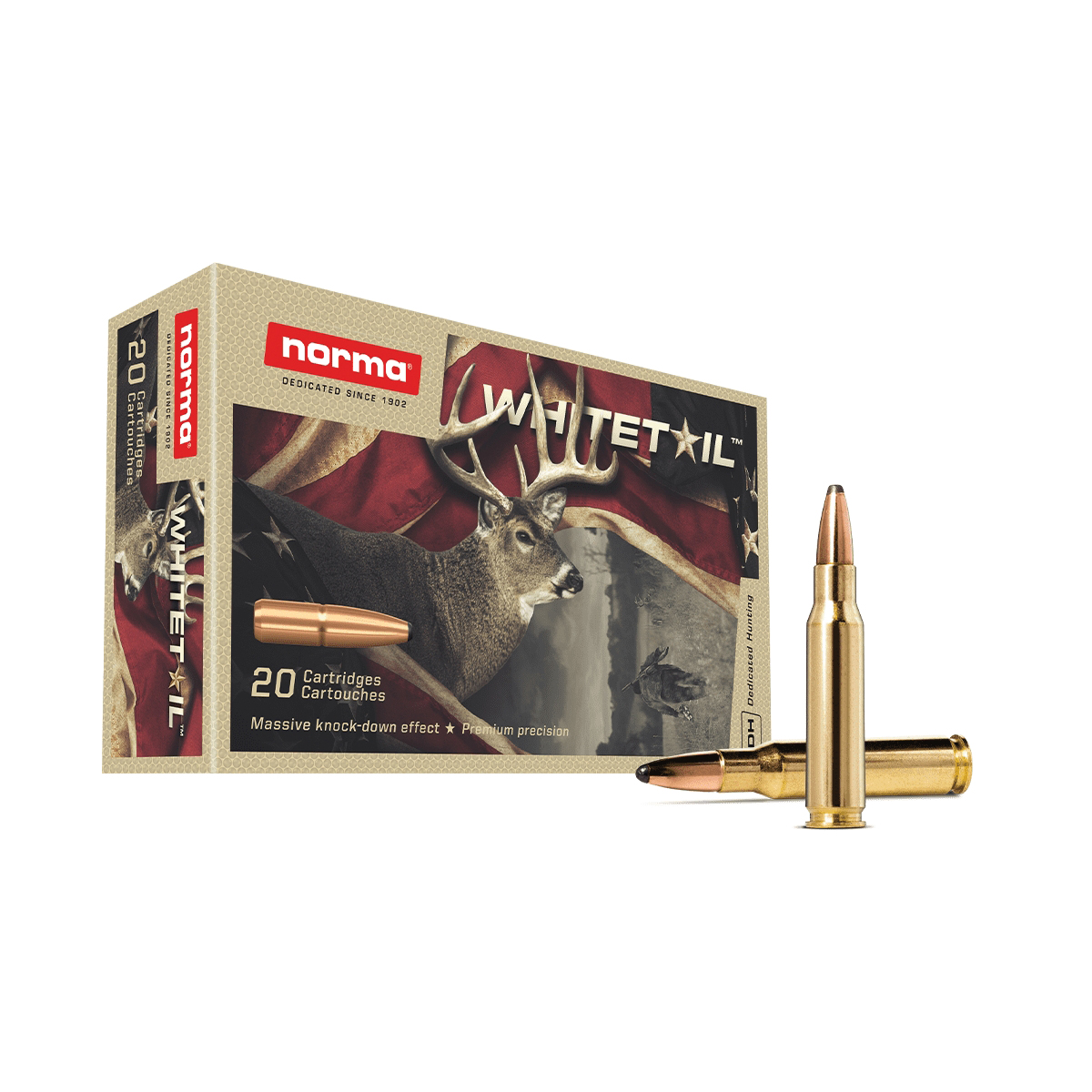Norma Whitetail .30-30 Winchester 150 gr SP 20rds Rifle Ammo for Classic Hunting - 20177672