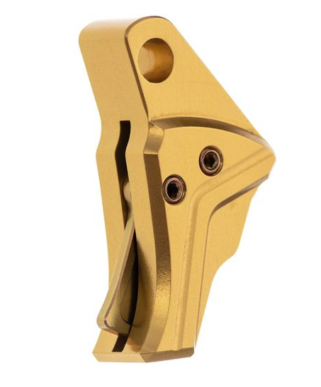 Tyrant Designs - I.T.T.S.-Glock Trigger Glock 43, 43X, 48 Gold/Gold - Screw / Safety - Shoe Only - TD-G43TRIG-GOLD-GOLD - Tyrant Designs Cnc
