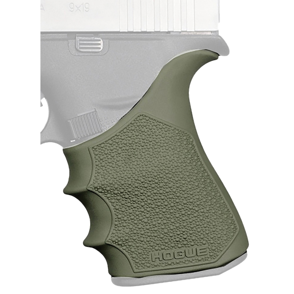 Hogue Handall Beavertail Grip Sleeve Fits Glock G43X/G48/G43X MOS, OD Green - Enhanced Control - 18211 - Hogue