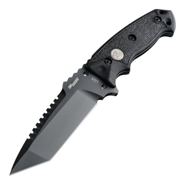 Hogue Sig EX-F01 Tactical Fixed Knife Tanto Black - Durable, Lightweight and Reliable - 37122 - Hogue