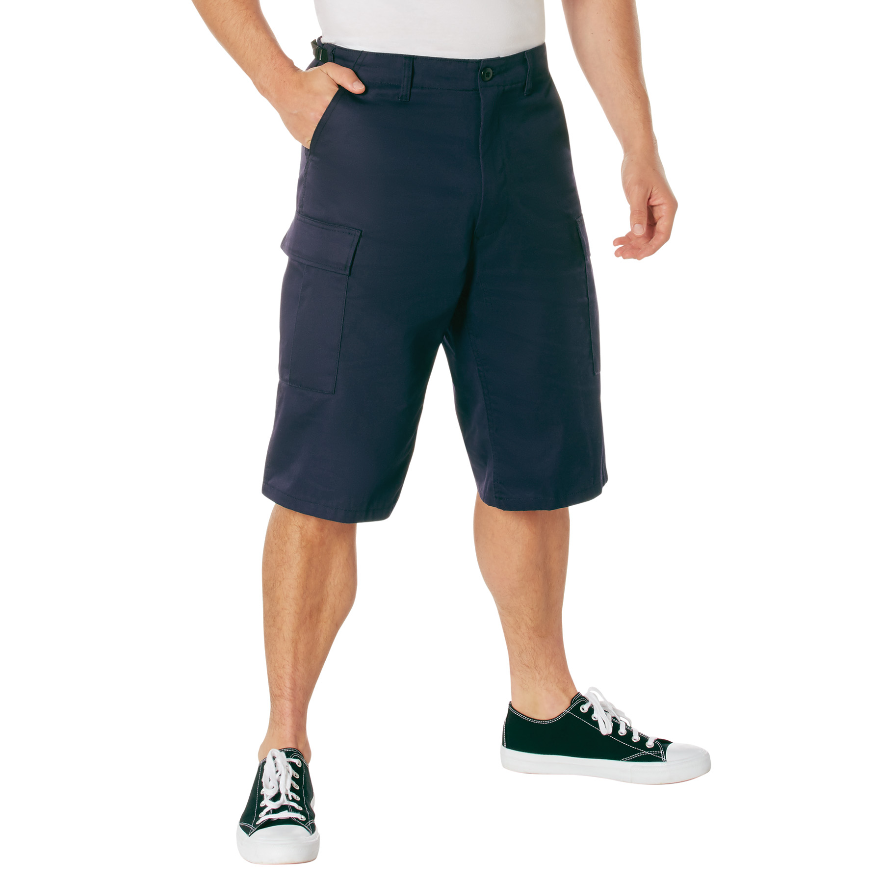 Rothco Rothco Long Length Bdu Shorts - Navy Blue, Medium