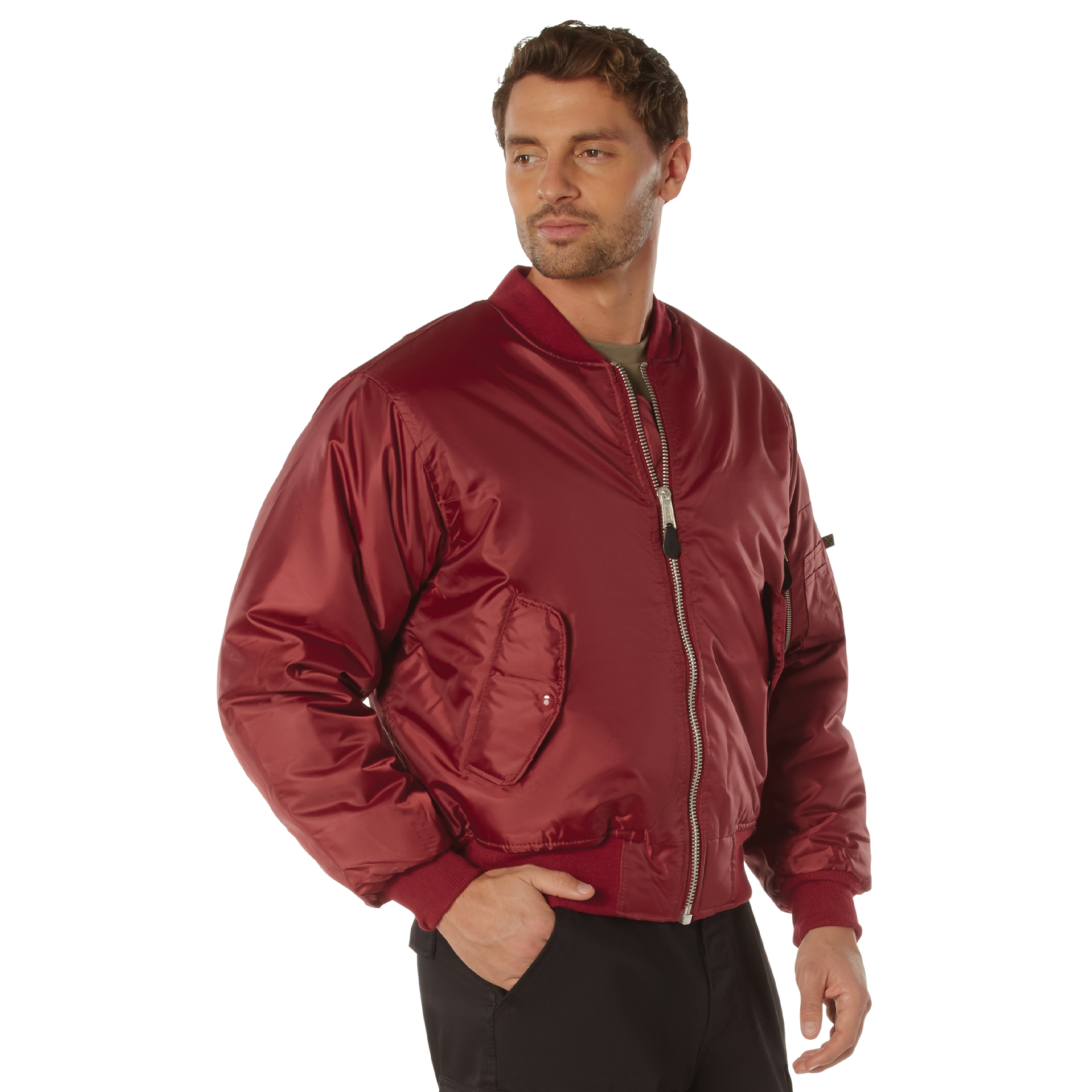 Rothco Rothco Ma-1 Flight Jacket - Red, Small