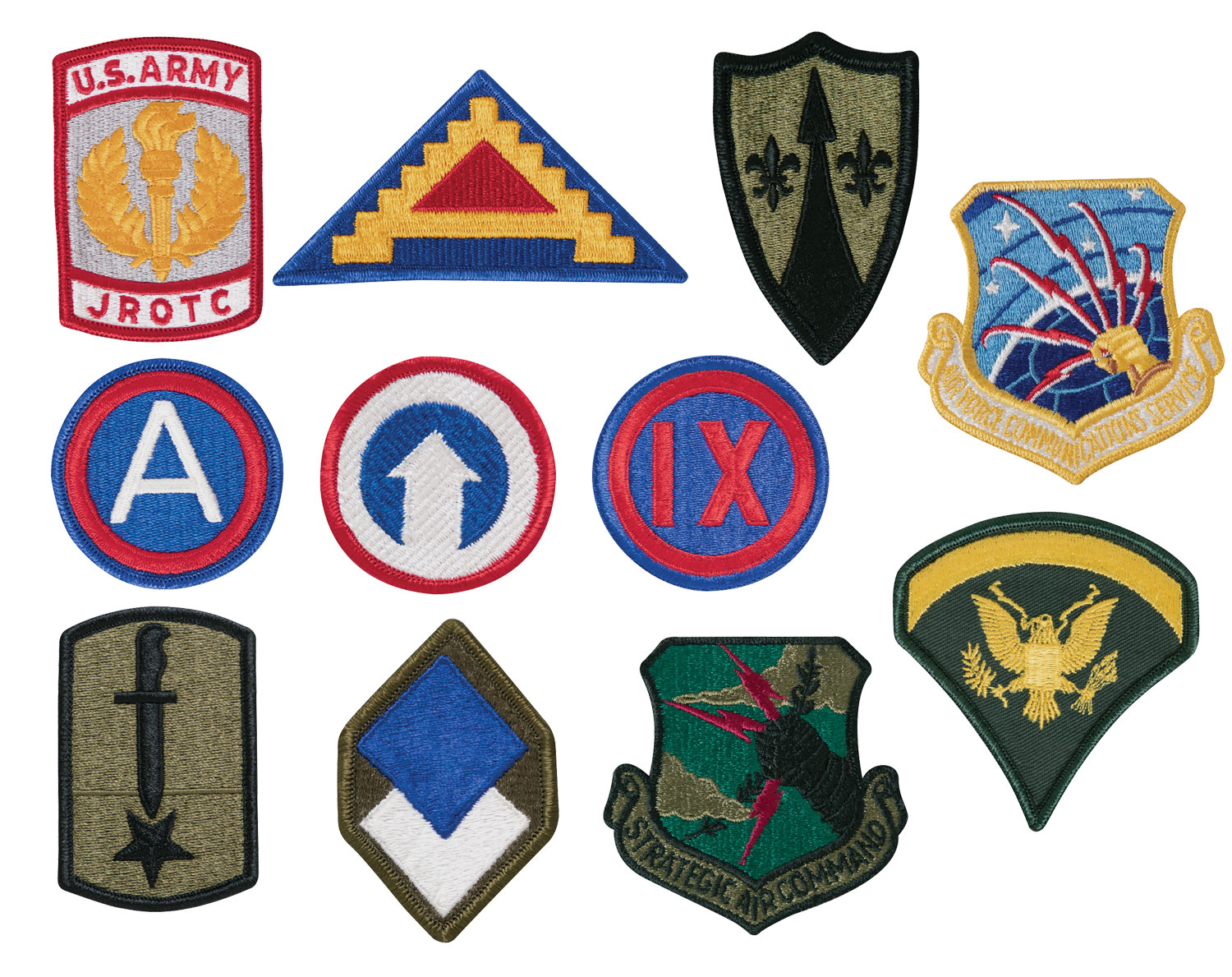 Rothco Rothco G.I. Military Assorted Military Patches - Pieces Per Pack 50 Pieces