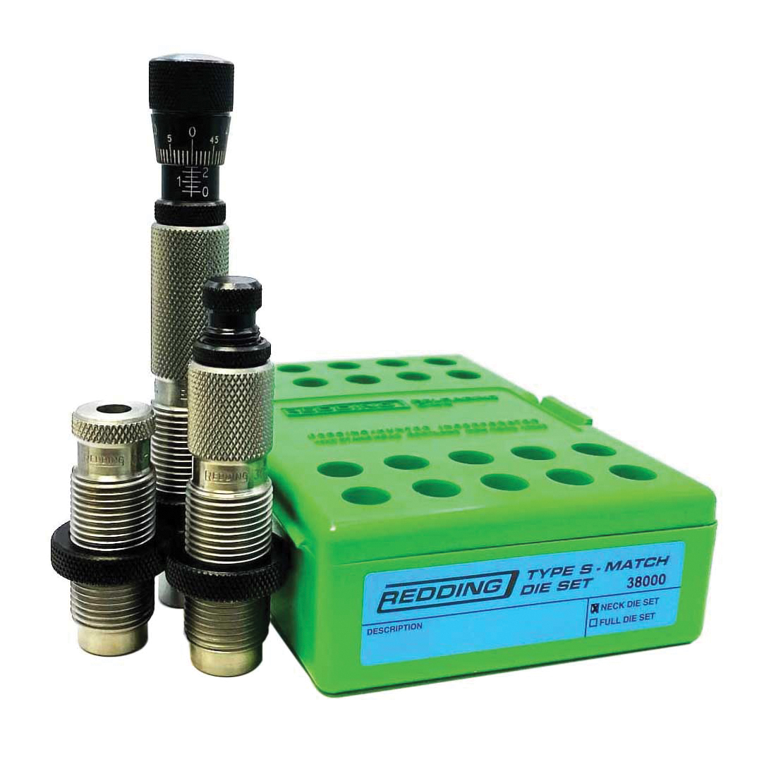 Redding Reloading Equipment 7mm-08 Remington Rifle Type S Match Bushing Neck Die Set - Redding Reloading Equipment
