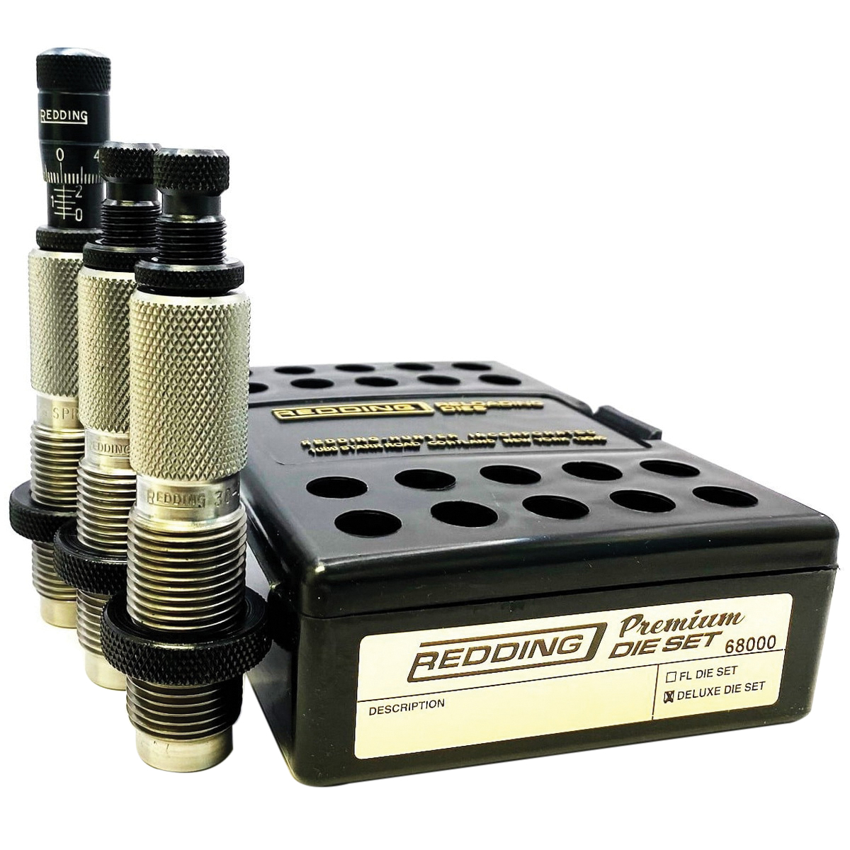Redding Reloading Equipment Premium Deluxe .25-06 Remington Rifle Die Set w/Seating Micrometer - Redding Reloading Equipment