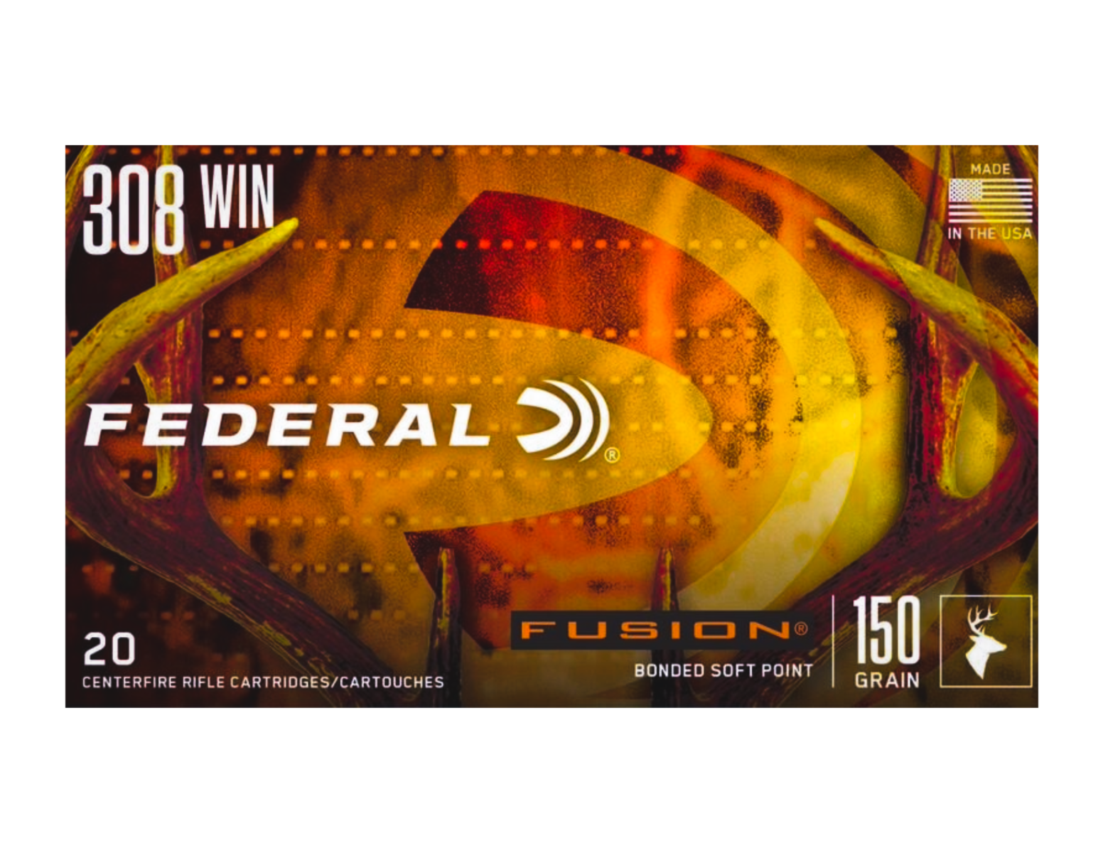 Federal Fusion 308 Win. 150gr Ammunition, 20rds - F308FS1 - Federal