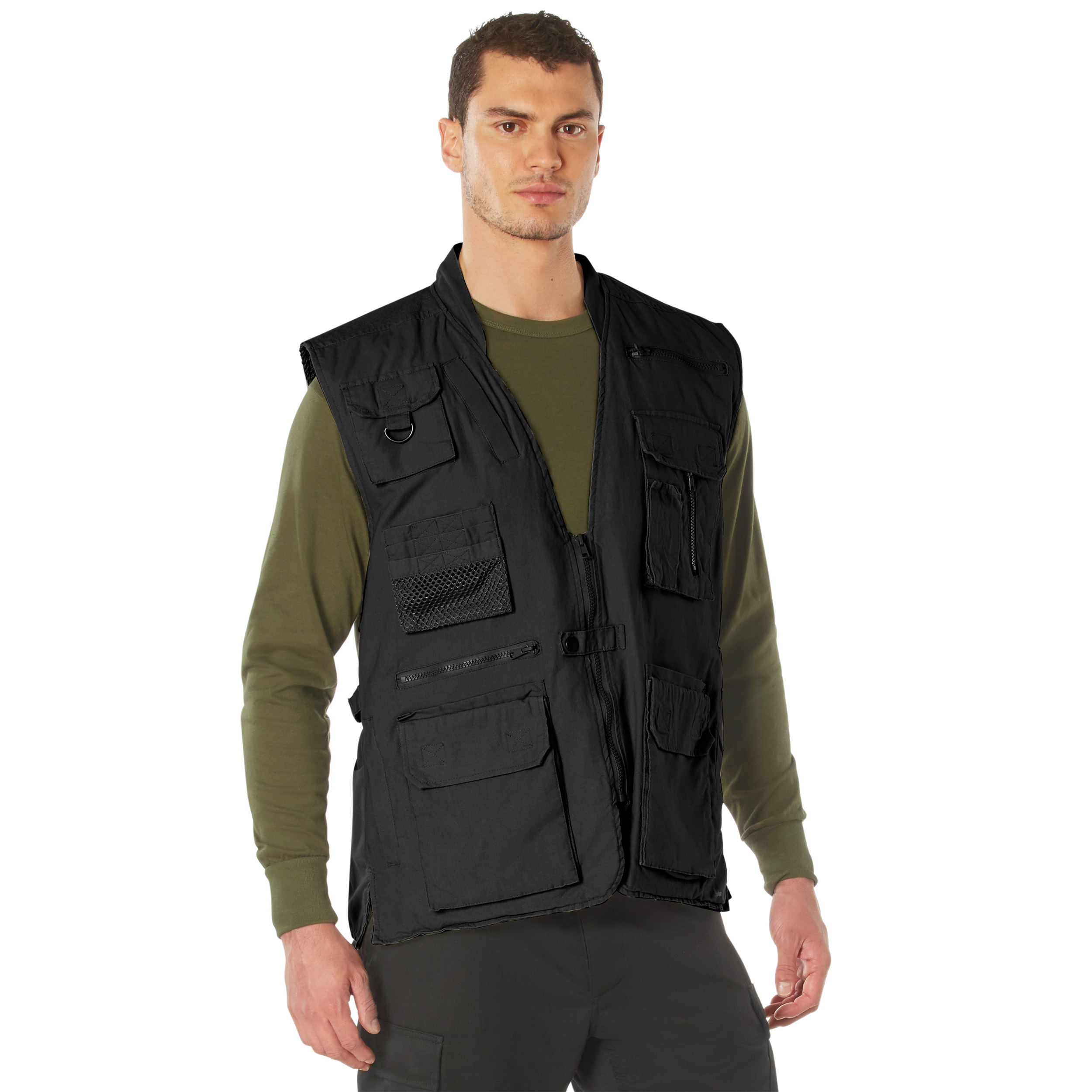 Rothco Rothco Deluxe Safari Outback Vest - Black, Medium