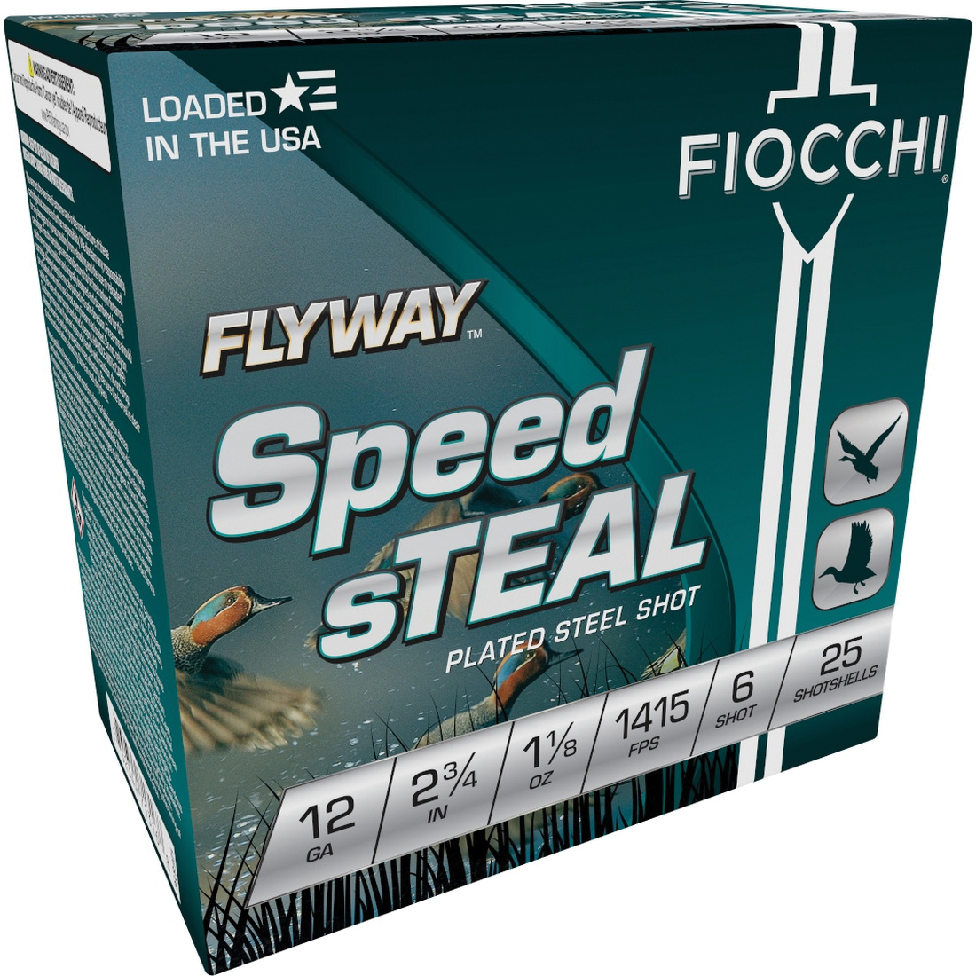 Fiocchi Flyway SS 12 Gauge 2-3/4" #6 1-1/8 oz 25rds Shotshell - High-Speed SS for Waterfowl Hunting - 12FST6 - Fiocchi