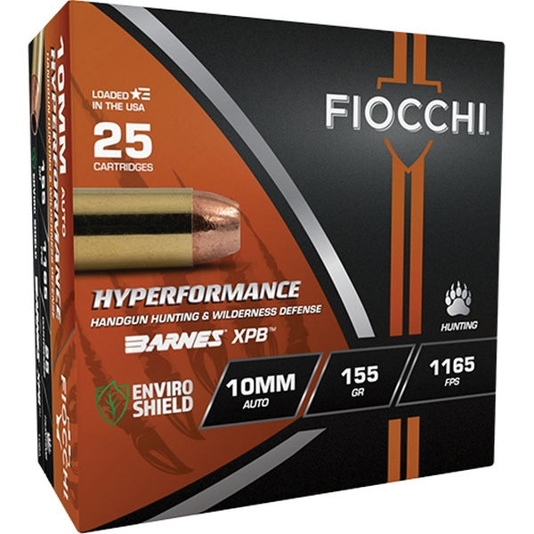 Fiocchi Hyperformance Hunt 10mm 155 gr XPB 25rds Handgun Ammo for High-Performance Hunting - 10BA - Fiocchi