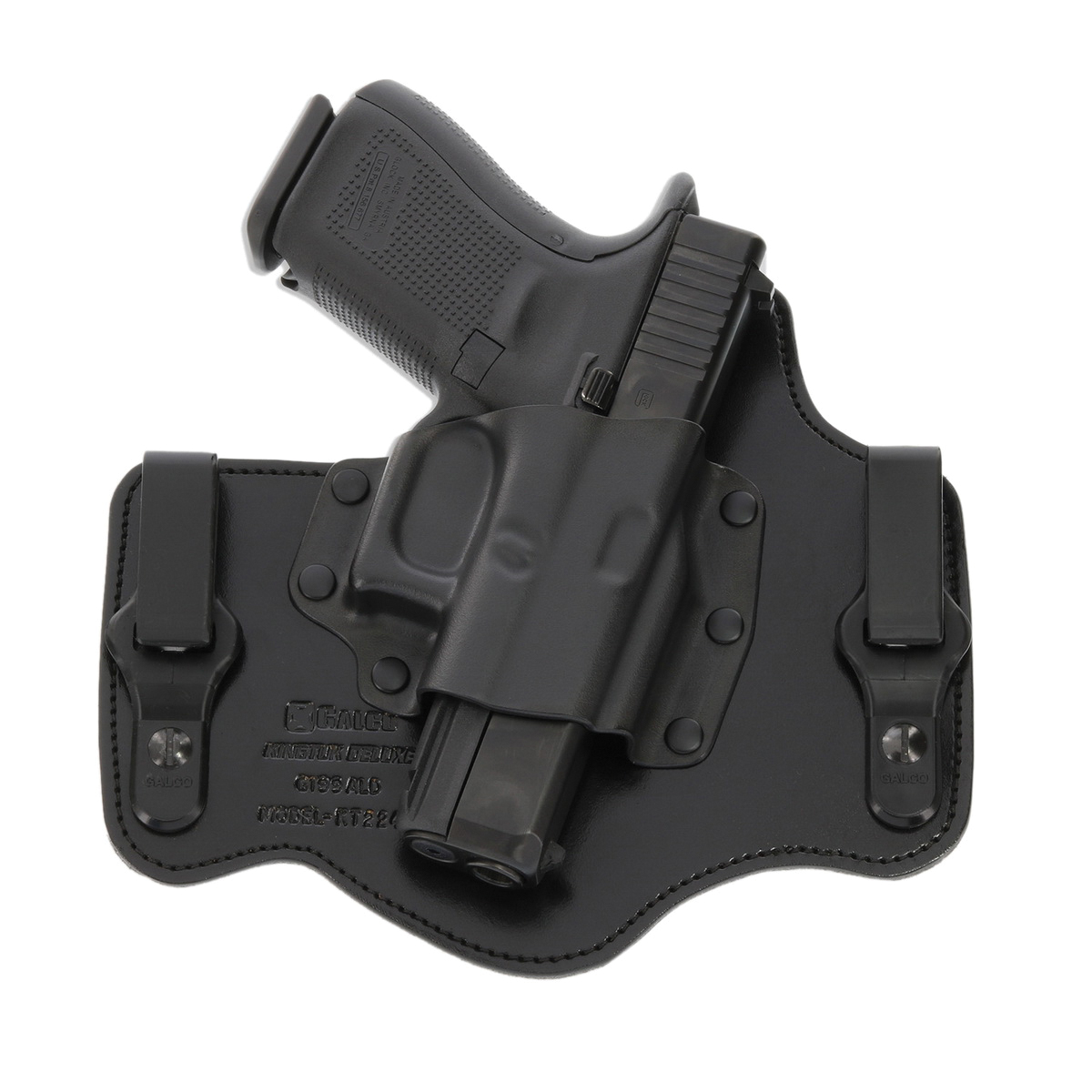 Galco KingTuk Deluxe Springfield Armory XD-S IWB Holster Right Leather/Kydex, Black - Galco