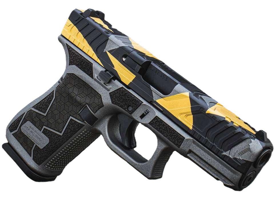 Glock 19 Gen 5 MOS FS 4.02" 9MM (3)15rd Pistol, Geodesic Camo w/ Hybrid Stipple - GLOGPA195S203RMRGC - Glock