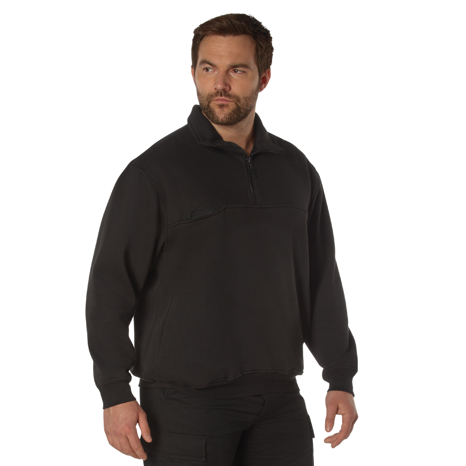Rothco Rothco Firefighter - Ems Quarter Zip Job Shirt, Black, 3X-Large