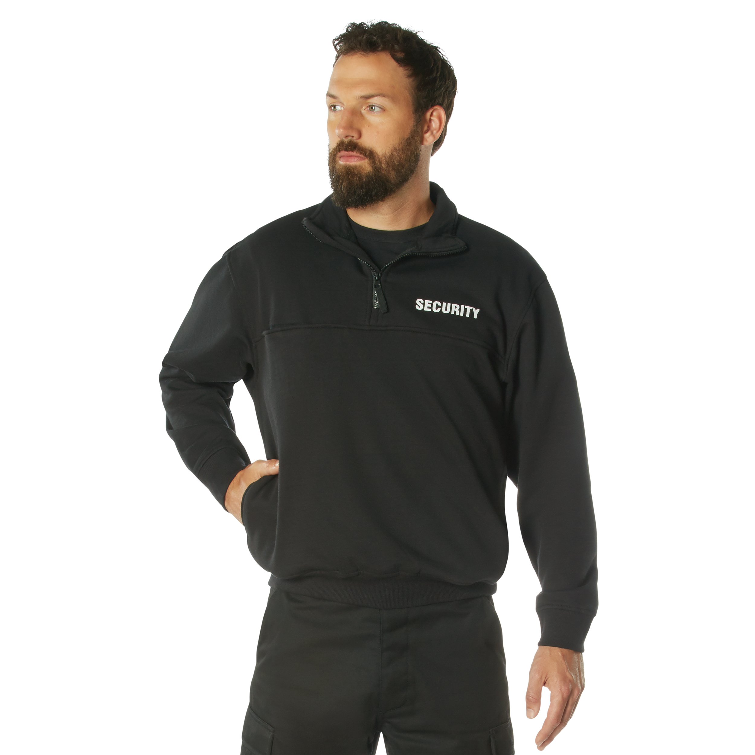 Rothco Rothco Security 1-4 Zip Job Shirt - Black, Small