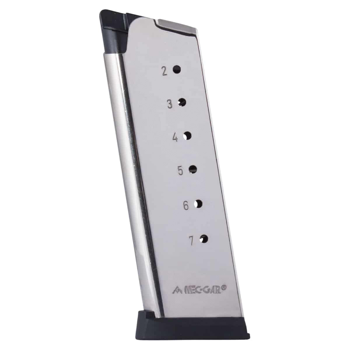 Mec-Gar 7rds .45 ACP Magazine - Nickel Compact - MGCO4507NPF - Mec-Gar