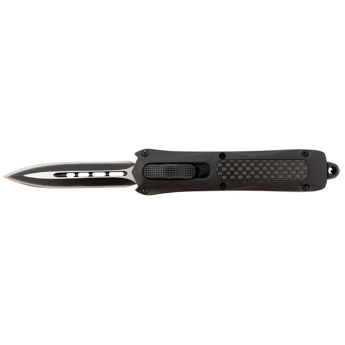 Steel River Spartan Mini Folding/OTF Knife, Dagger, Black - Compact Blade, Sleek Handle, Secure Locking, Ideal for EDC and Tactical Use - MA163BD - Steel River