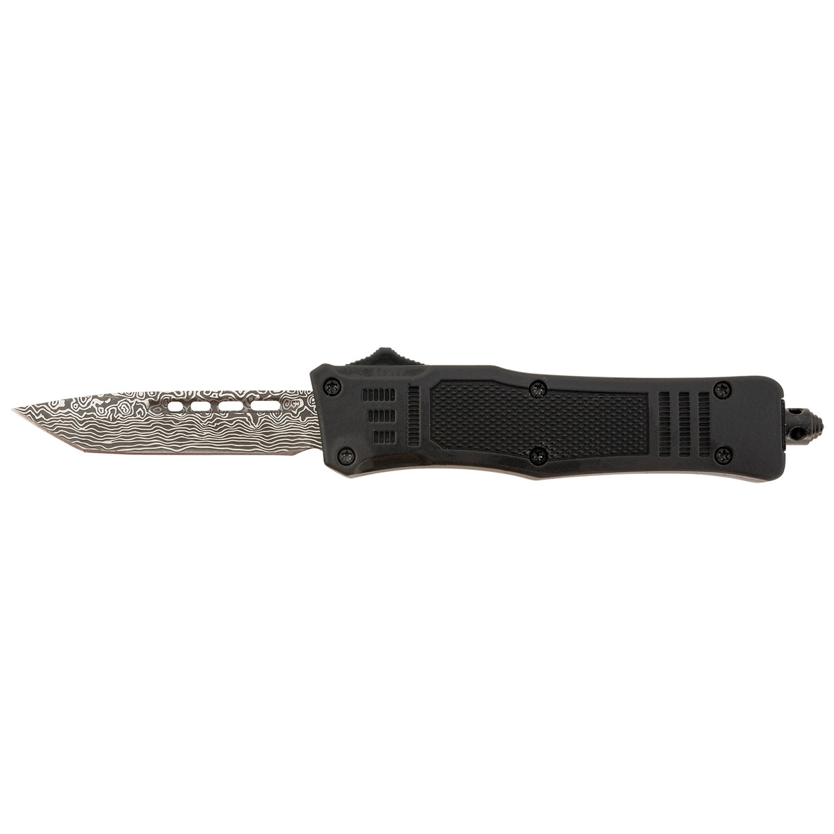 Steel River Spartan Mini Folding/OTF Knife Tanto Black Plain Edge - Compact Blade, Smooth Action, Secure Lock, Ideal for EDC - MT616BDP - Steel River
