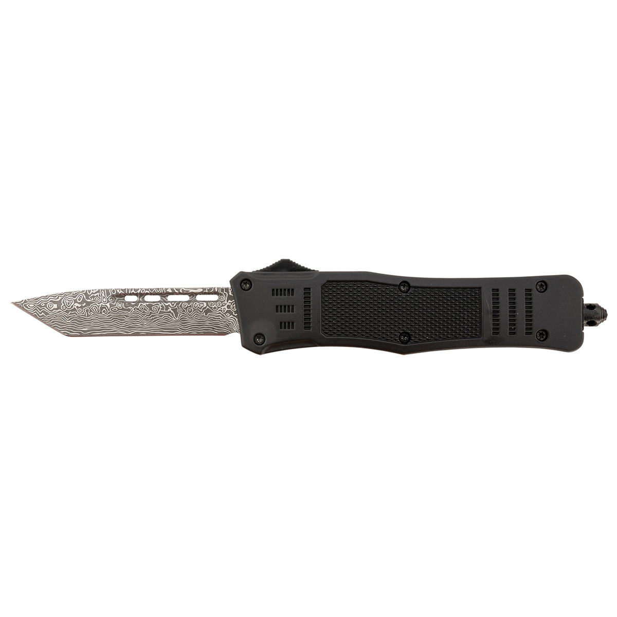 Steel River Spartan Medium Folding/OTF Knife, Tanto, Black - Smooth Opening Action, Secure Locking, Ideal for Tactical and Daily Use - T618BDT - Steel River