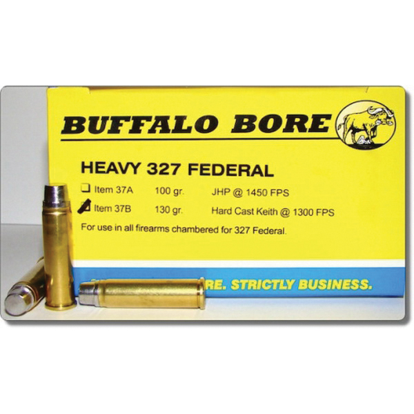 Buffalo Bore Heavy Outdoorsman 327 Fed Mag 130 grain Hard Cast Keith Handgun Ammo, 20/Box - 37B/20 - Buffalo Bore