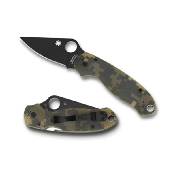Spyderco Para 3 Drop Point Folding Knife, 2.95" - C223GCMOBK
