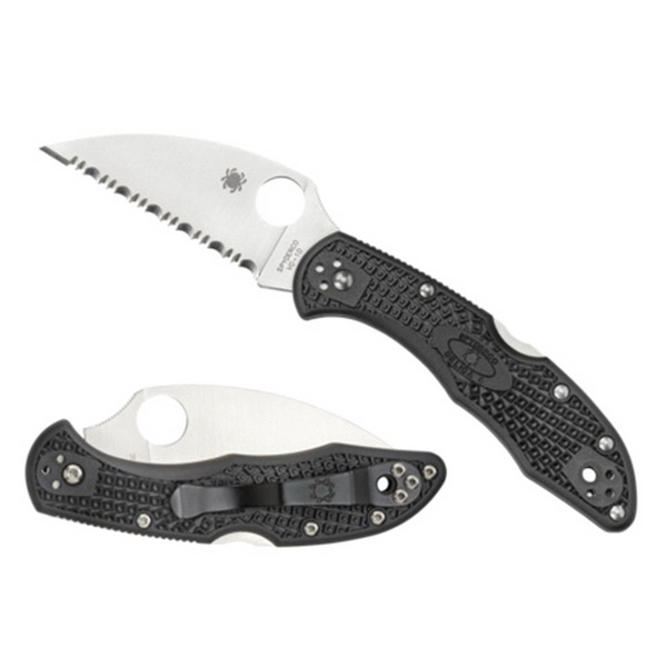Spyderco Delica 4 Wharncliffe Folding Knife, 2.87" - C11FSWCBK - Spyderco