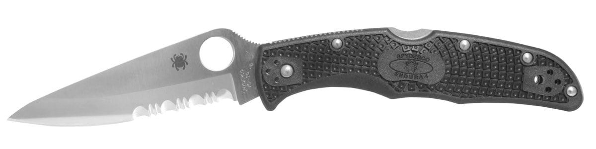 Spyderco Endura 4 Drop Point Lightweight Folding Knife, 3.75", Satin - C10PSBK - Spyderco
