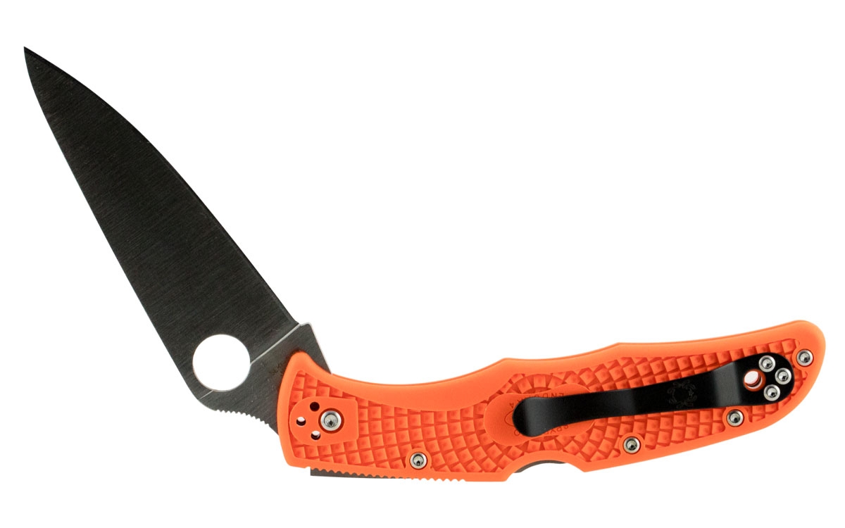 Spyderco Endura 4 Drop Point Lightweight Folding Knife, 3.75", Orange - C10FPOR - Spyderco