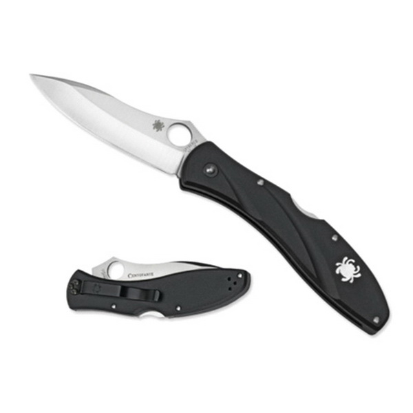 Spyderco Centofante 3 Clip Point Folding Knife, 3.14" - C66PBK3