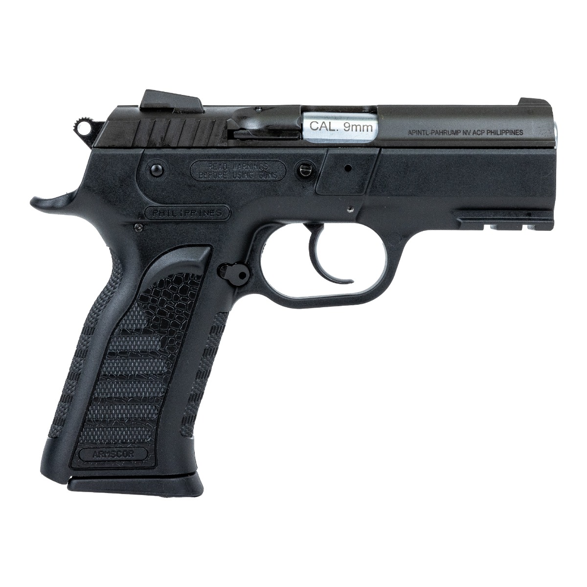 Rock Island MAPP MS 9mm 16 Round Browing Shot Recoil Pistol, Matte Black - 51656 - Rock Island