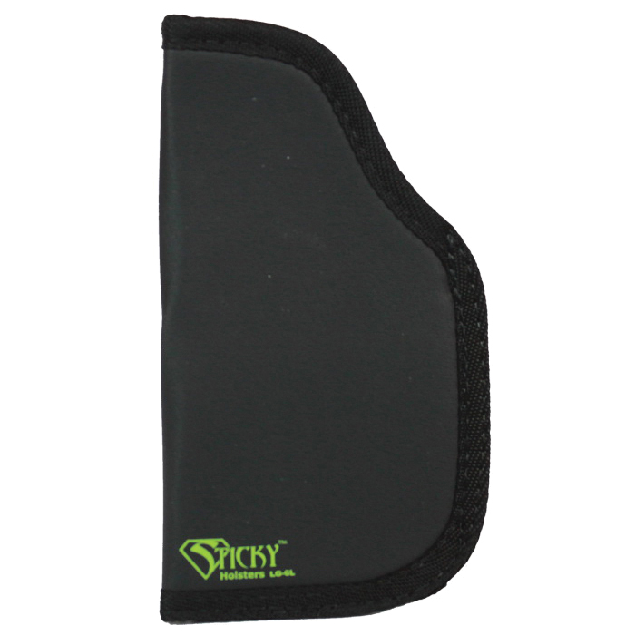 Sticky Holsters Large Ambidextrous Hand Concealment Long Modified Holster, Black with Green Logo - LG6LMODLS - Sticky Holsters