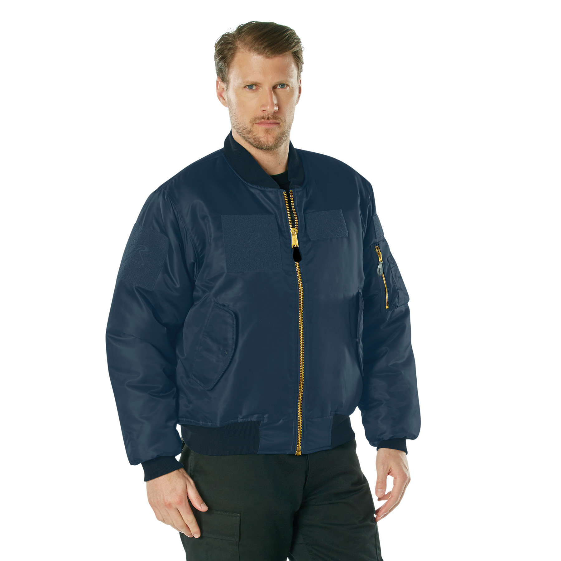 Rothco Rothco Ma-1 Flight Jacket With Patches - Navy Blue, 2X-Large