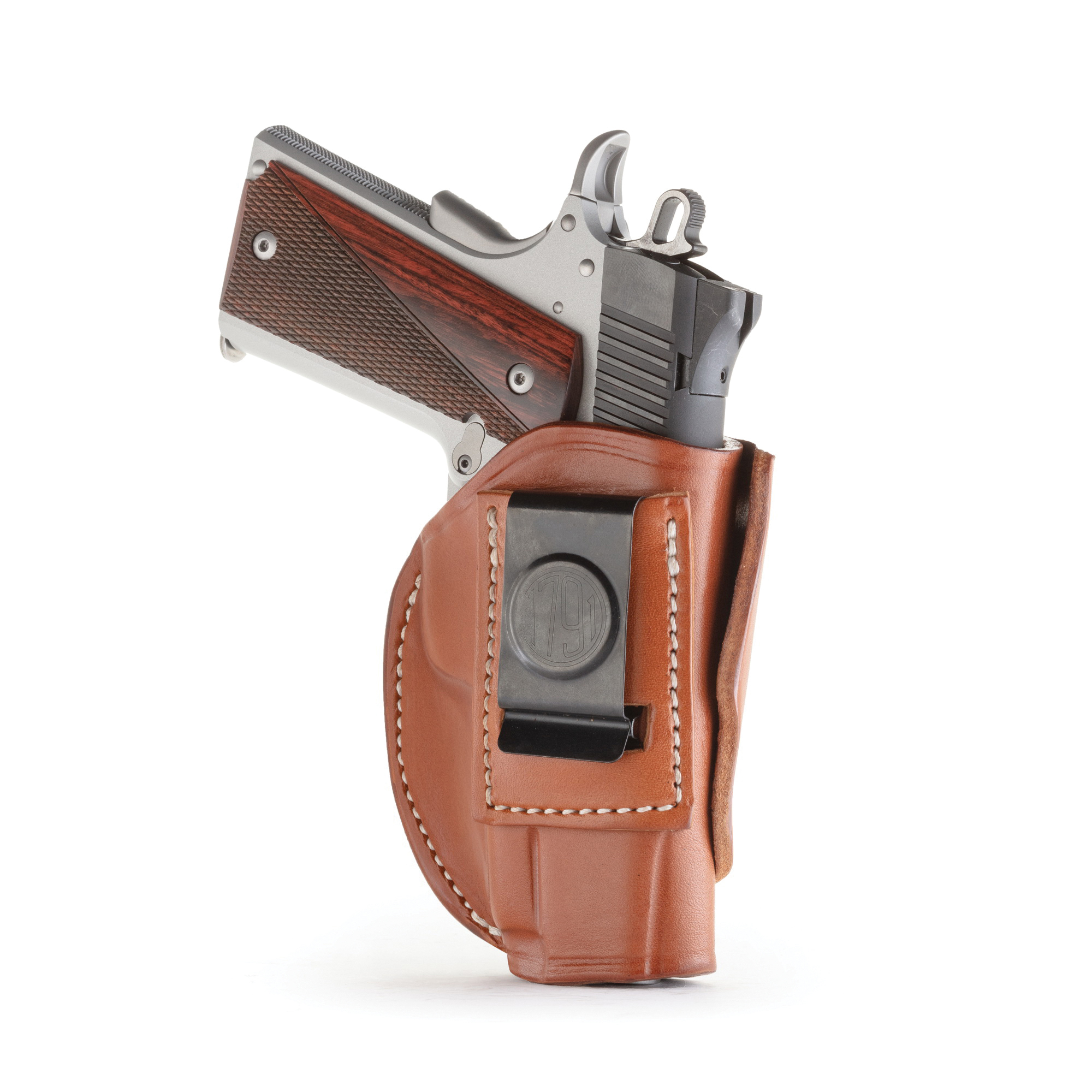 1791 Gunleather 4WH-1 Size 1 Right Hand 3" to 4" Barrel 1911 IWB/OWB Concealment 4-Way Holster, Classic Brown - 4WH-1-CBR-R