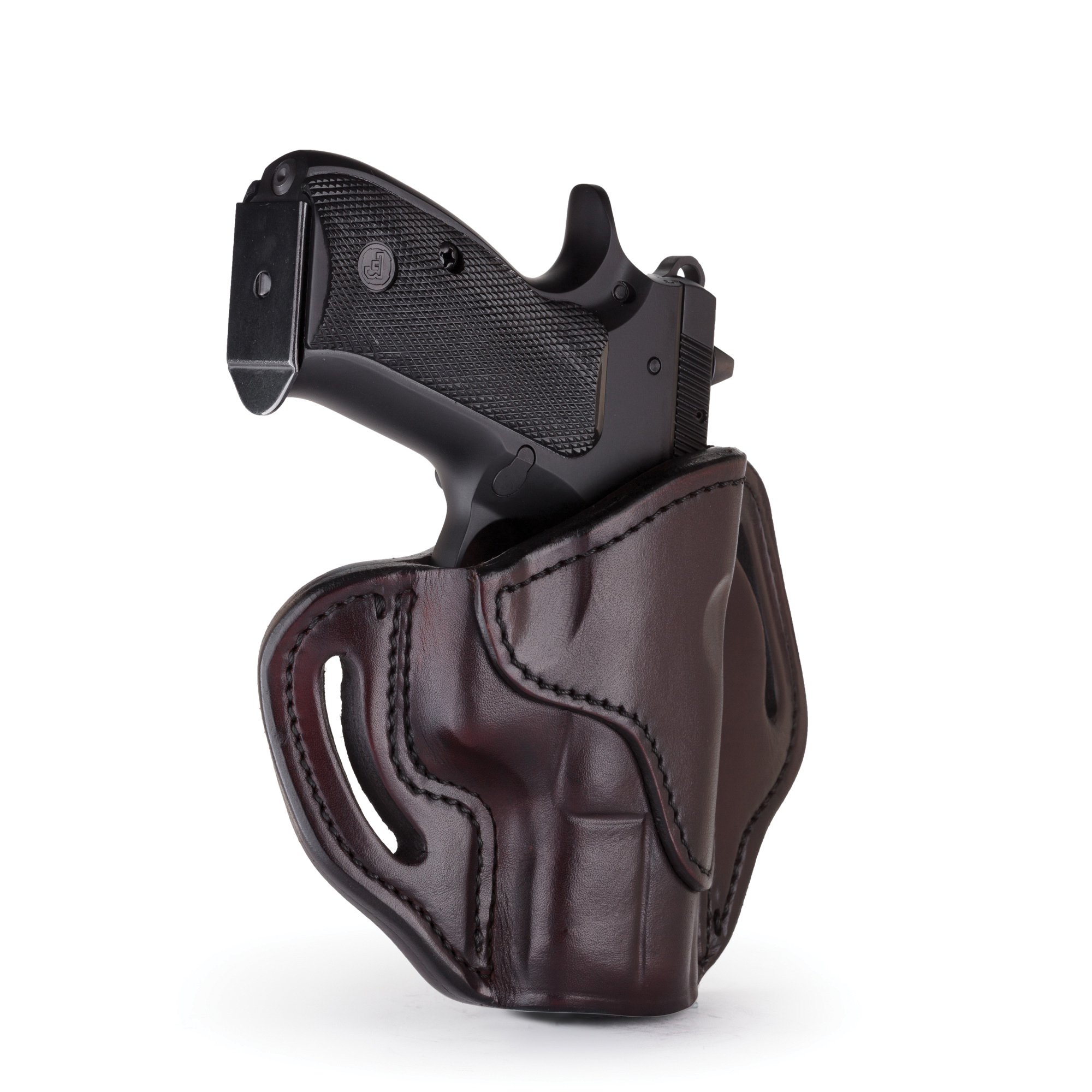 1791 Gunleather BH2.1 Right Hand Glock 17 OWB Open-Top Multi-Fit Holster, Signature Brown - BH2.1-SBR-R - 1791 Gunleather