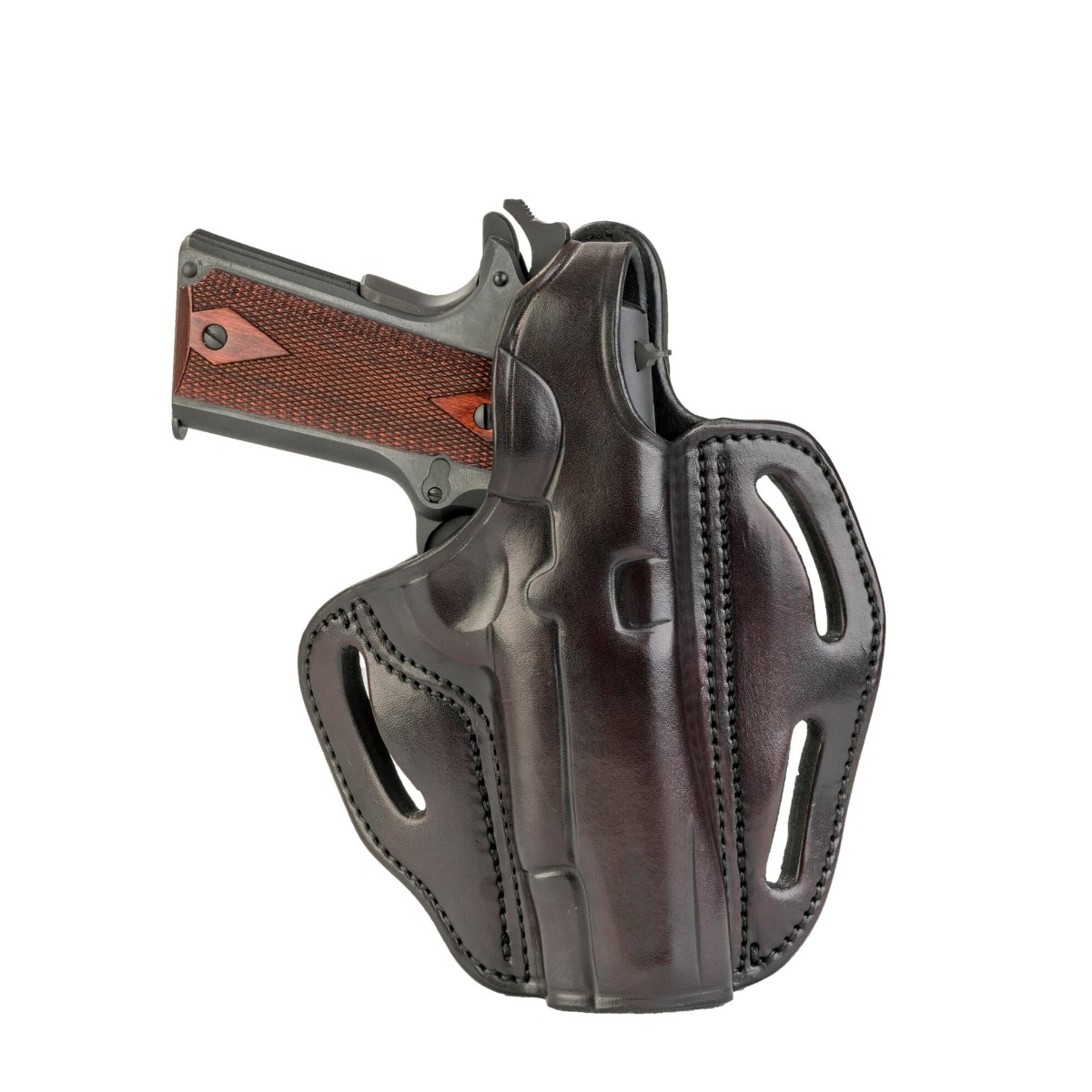 1791 Gunleather BHX-1 Right Hand 4" to 5" Barrel 1911 OWB Thumbreak Holster, Signature Brown - BHX-1-CL-SBR-R - 1791 Gunleather
