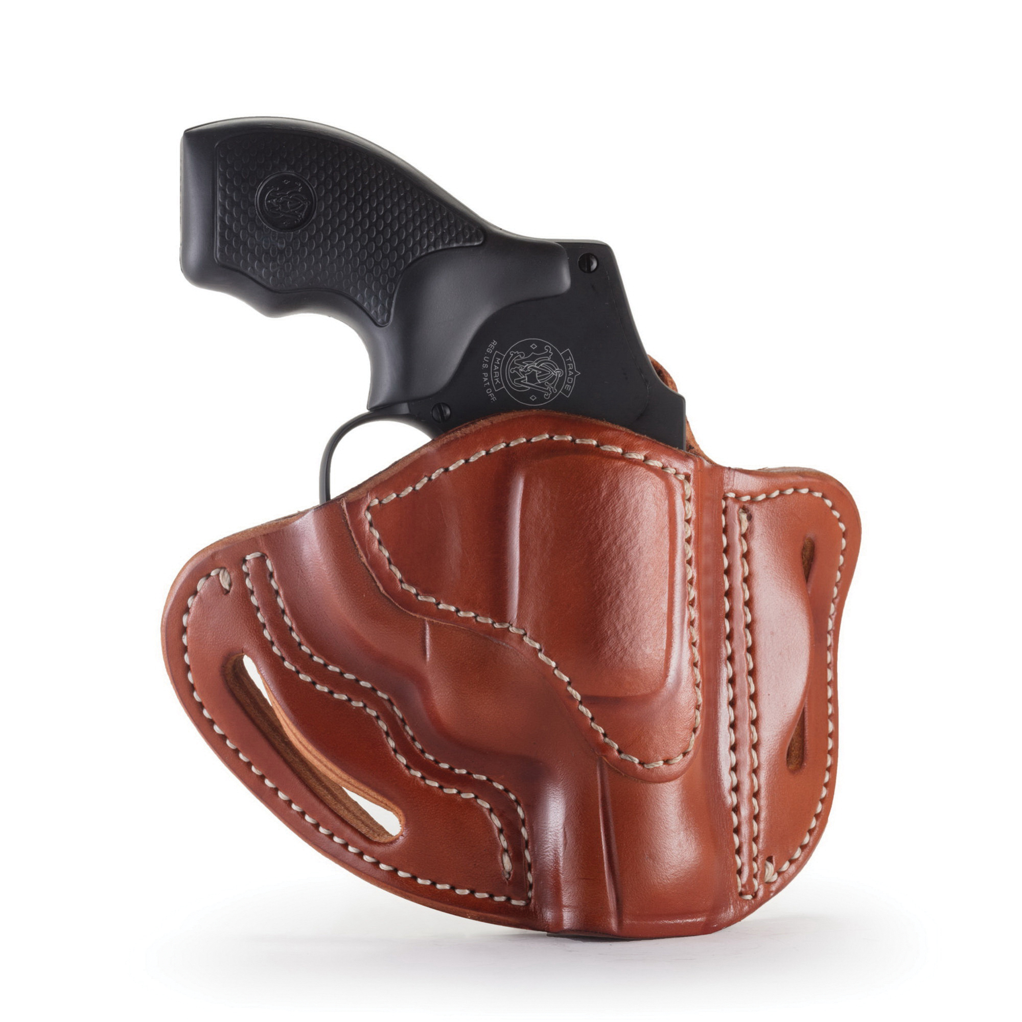 1791 Gunleather RVH1 Right Hand Ruger LCR OWB Holster, Classic Brown - RVH-1-CBR-R