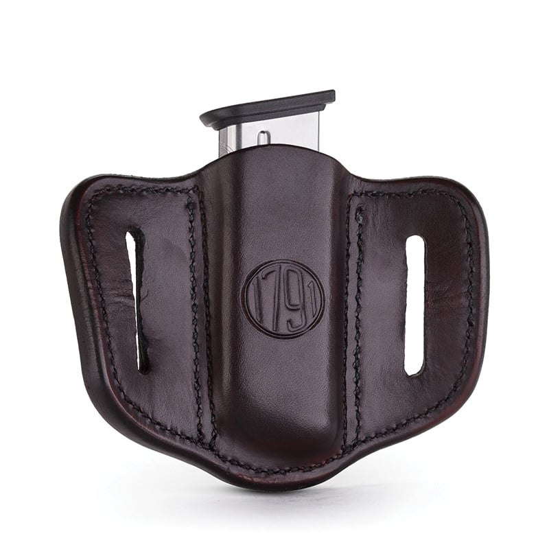 1791 Gunleather MAG1.1 Single Magazine Holster, Signature Brown - MAG11SBRA - 1791 Gunleather