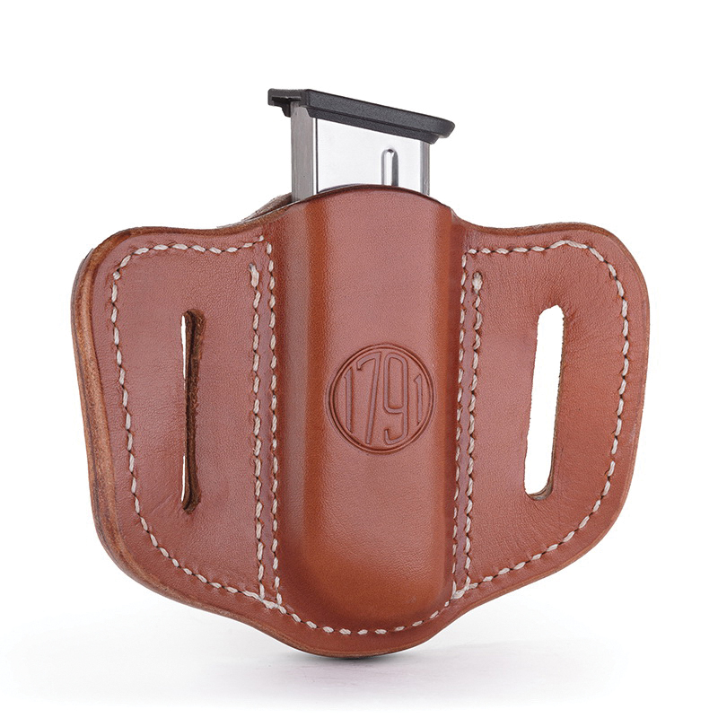 1791 Gunleather MAG1.1 Single Magazine Holster, Classic Brown - MAG11CBRA - 1791 Gunleather