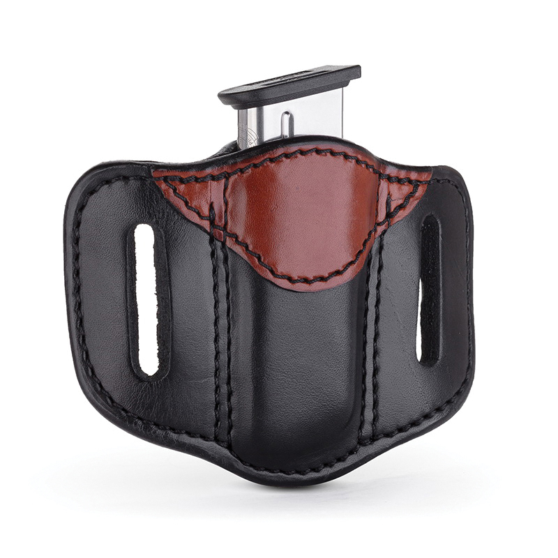 1791 Gunleather MAG1.1 Single Magazine Holster, Black on Brown - MAG11BLBA - 1791 Gunleather